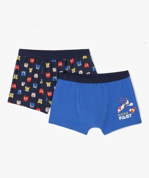 Boxer en coton stretch imprimé garçon - Sonic (lot de 2) vue1 - SONIC - GEMO