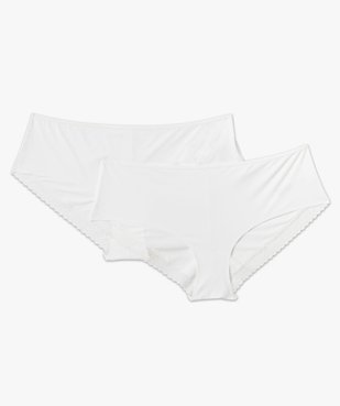 Shorty en microfibre et dentelle femme grande taille (lot de 2) vue4 - GEMO(HOMWR FEM) - GEMO