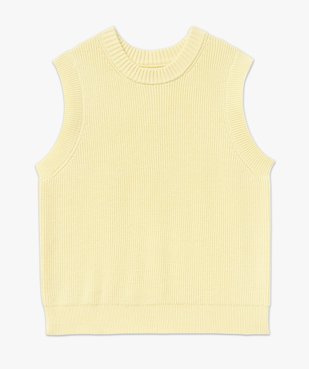 Pull sans manches en maille côtelée femme vue4 - GEMO 4G FEMME - GEMO