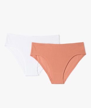 Culotte en maille côtelée (lot de 2) fille vue1 - GEMO 4G FILLE - GEMO