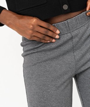 Pantalon large en maille imprimée à taille élastiquée femme vue2 - GEMO(FEMME PAP) - GEMO