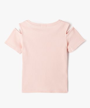 Tee-shirt à manches courtes avec épaules dénudées fille vue3 - GEMO (ENFANT) - GEMO