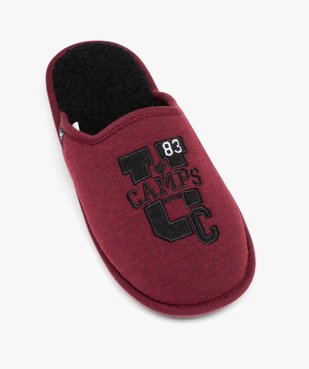 Chaussons homme mules en jersey avec semelle en sherpa - Camps United vue5 - CAMPS UNITED DTR - GEMO