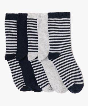 Chaussettes à rayures garçon (lot de 5) vue1 - GEMO 4G GARCON - GEMO