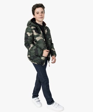 Blouson garçon matelassé doublé polaire vue5 - GEMO (JUNIOR) - GEMO