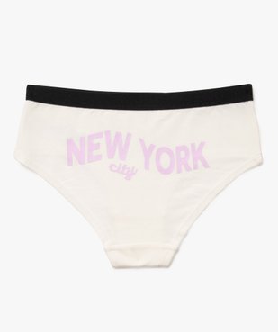 Shorties en coton stretch inscriptions US fille (lot de 3) vue5 - GEMO 4G FILLE - GEMO