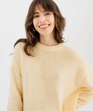 Pull en maille coupe oversize femme vue2 - GEMO(FEMME PAP) - GEMO