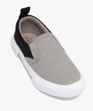 Slip-on garçon en toile bicolores avec col élastiqué vue5 - GEMO (ENFANT) - GEMO