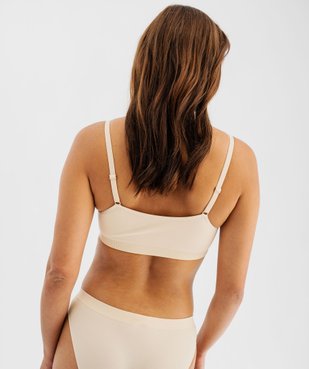 Brassière à fines bretelles en maille extensible femme vue4 - GEMO(HOMWR FEM) - GEMO