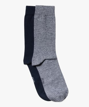 Chaussettes hautes en coton stretch homme (lot de 2) vue3 - GEMO(HOMWR HOM) - GEMO