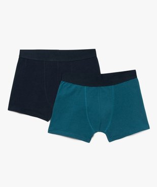 Boxer uni en coton extensible homme (lot de 2) vue1 - GEMO 4G HOMME - GEMO