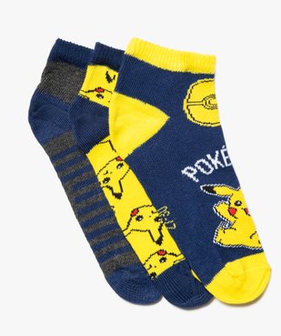 Chaussettes garçon ultracourtes imprimées - Pokémon (lot de 3) vue1 - POKEMON - GEMO