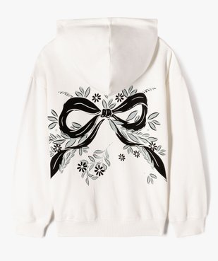 Sweat à capuche avec large motif dos fille vue3 - GEMO 4G FILLE - GEMO