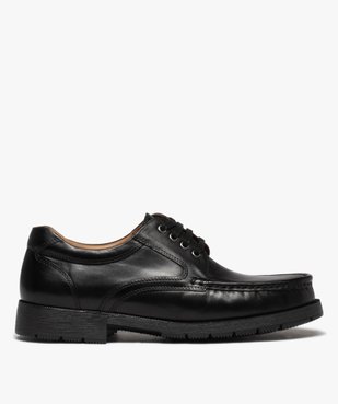 Derbies homme dessus en cuir uni avec lacets plats - Pierre Cardin  vue1 - PIERRE CARDIN CONFORT - GEMO