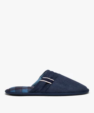 Chaussons homme mules en velours à semelle imprimée vue1 - GEMO(HOMWR HOM) - GEMO