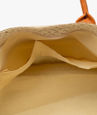 Sac de plage en paille de papier avec fil pailleté femme vue5 - GEMO (ACCESS) - GEMO