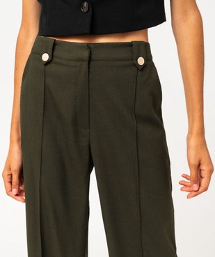 Pantalon ample avec pattes fantaisie à la ceinture femme vue2 - GEMO(FEMME PAP) - GEMO