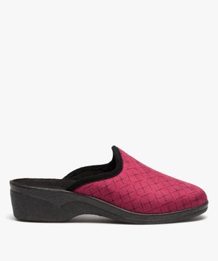 Chaussons mules confort en velours imprimé femme vue1 - G'FLEX - GEMO