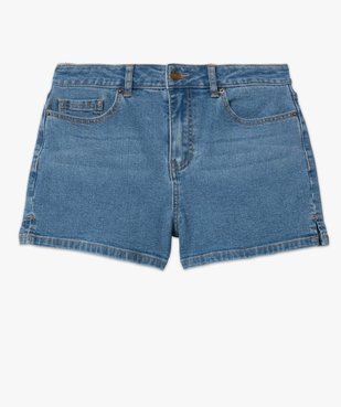 Short femme en jean coupe large fendu sur les côtés vue4 - GEMO 4G FEMME - GEMO