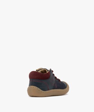 Chaussures premiers pas bébé garçon à zip et à lacets détail éclair surpiqué - NA! vue5 - NA! - GEMO