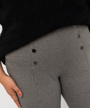 Pantalon en maille à micro-motifs femme grande taille vue2 - GEMO (G TAILLE) - GEMO