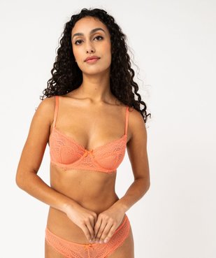 Soutien-gorge à armatures forme corbeille en dentelle vue1 - GEMO(HOMWR FEM) - GEMO