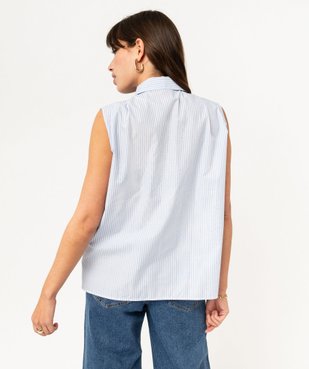 Chemise sans manches à rayures femme - LuluCastagnette vue3 - LULUCASTAGNETTE - GEMO