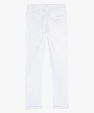 Pantalon garçon coupe chino avec revers cousus vue3 - GEMO (JUNIOR) - GEMO