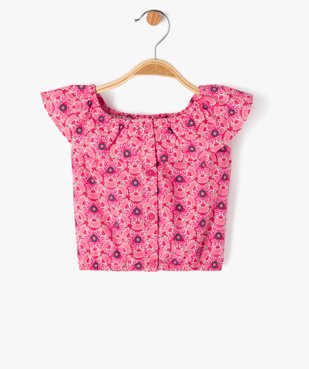 Blouse sans manches imprimée avec volant sur le col bébé fille vue1 - GEMO(BEBE DEBT) - GEMO