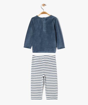 Pyjama en velours 2 pièces à motif renard bébé garçon vue3 - GEMO 4G BEBE - GEMO