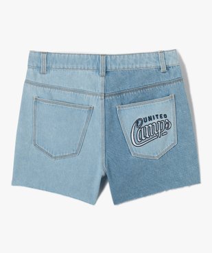 Short fille en jean bicolore - Camps United vue3 - CAMPS UNITED - GEMO