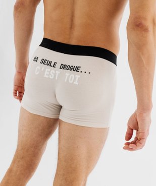 Boxers en coton stretch homme avec inscriptions (lot de 2) vue5 - GEMO 4G HOMME - GEMO