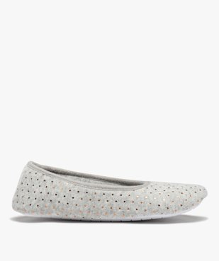 Chaussons femme ballerines en velours à pois métallisés vue1 - GEMO(HOMWR FEM) - GEMO