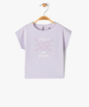 Tee-shirt manches courtes imprimé coupe loose bébé fille vue1 - GEMO(BEBE DEBT) - GEMO