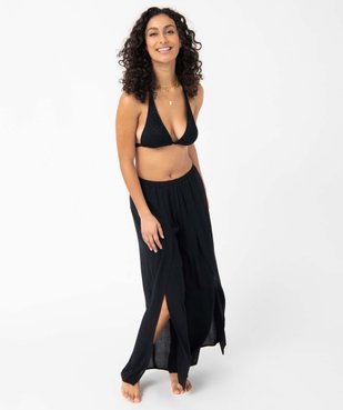 Pantalon de plage femme ouvert sur l’avant vue5 - GEMO 4G FEMME - GEMO