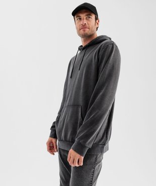 Sweat à capuche et poche kangourou délavé homme vue5 - GEMO (HOMME) - GEMO