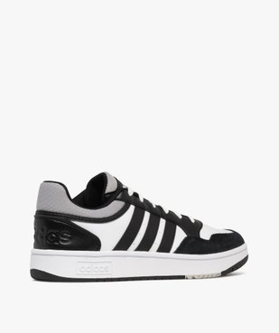 Baskets homme à bandes latérales contrastantes et bout suédé Hoops lo - Adidas vue4 - ADIDAS - GEMO