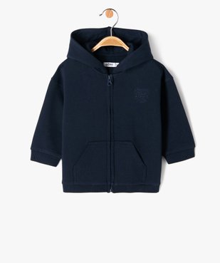 Sweat zippé à capuche bébé garçon vue2 - GEMO 4G BEBE - GEMO