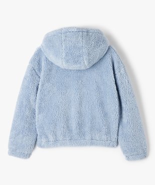 Blouson fille à capuche en Sherpa vue3 - GEMO (JUNIOR) - GEMO