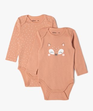 Body manches longues et col US bébé (lot de 2) vue1 - GEMO 4G BEBE - GEMO