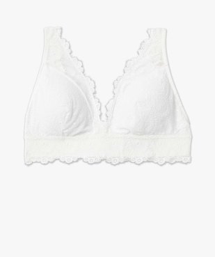 Soutien-gorge triangle grande taille sans armatures en dentelle vue5 - GEMO(HOMWR FEM) - GEMO