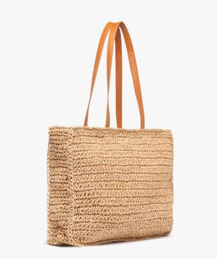 Sac de plage en paille à motifs femme vue4 - GEMO (ACCESS) - GEMO