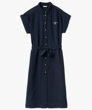 Robe à manches courtes en gaze de coton femme - LuluCastagnette vue4 - LULUCASTAGNETTE - GEMO