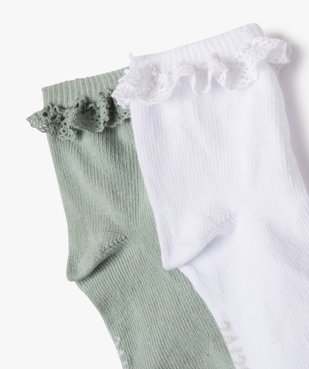 Chaussettes bébé fille à volants (lot de 2) vue2 - GEMO 4G BEBE - GEMO