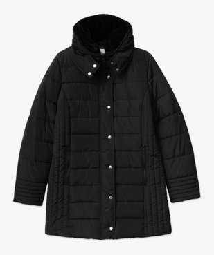 Manteau matelassé avec col montant doublé femme vue4 - GEMO 4G FEMME - GEMO