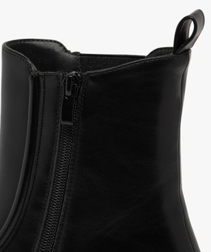 Boots femme Chelsea à zip et semelle crantée avec couture sur le dessus vue6 - 5 MILES - GEMO