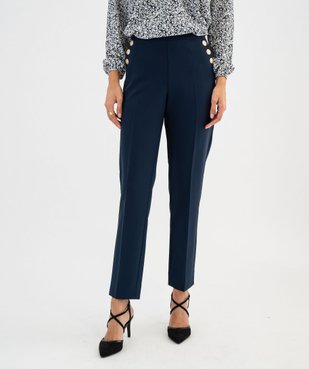 Pantalon avec boutons sur les hanches femme vue1 - GEMO(FEMME PAP) - GEMO