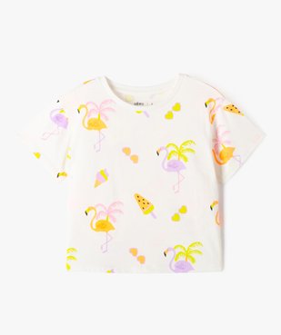 Tee-shirt à manches courtes coupe oversize fille vue1 - GEMO (ENFANT) - GEMO