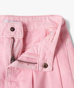 Jupe short en toile denim colorée fille vue6 - GEMO (ENFANT) - GEMO