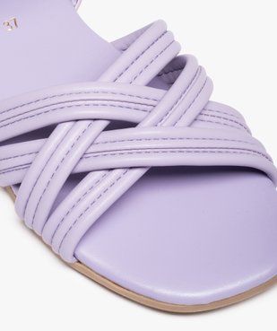 Sandales femme à talon plat et fines brides unies vue6 - GEMO (CASUAL) - GEMO